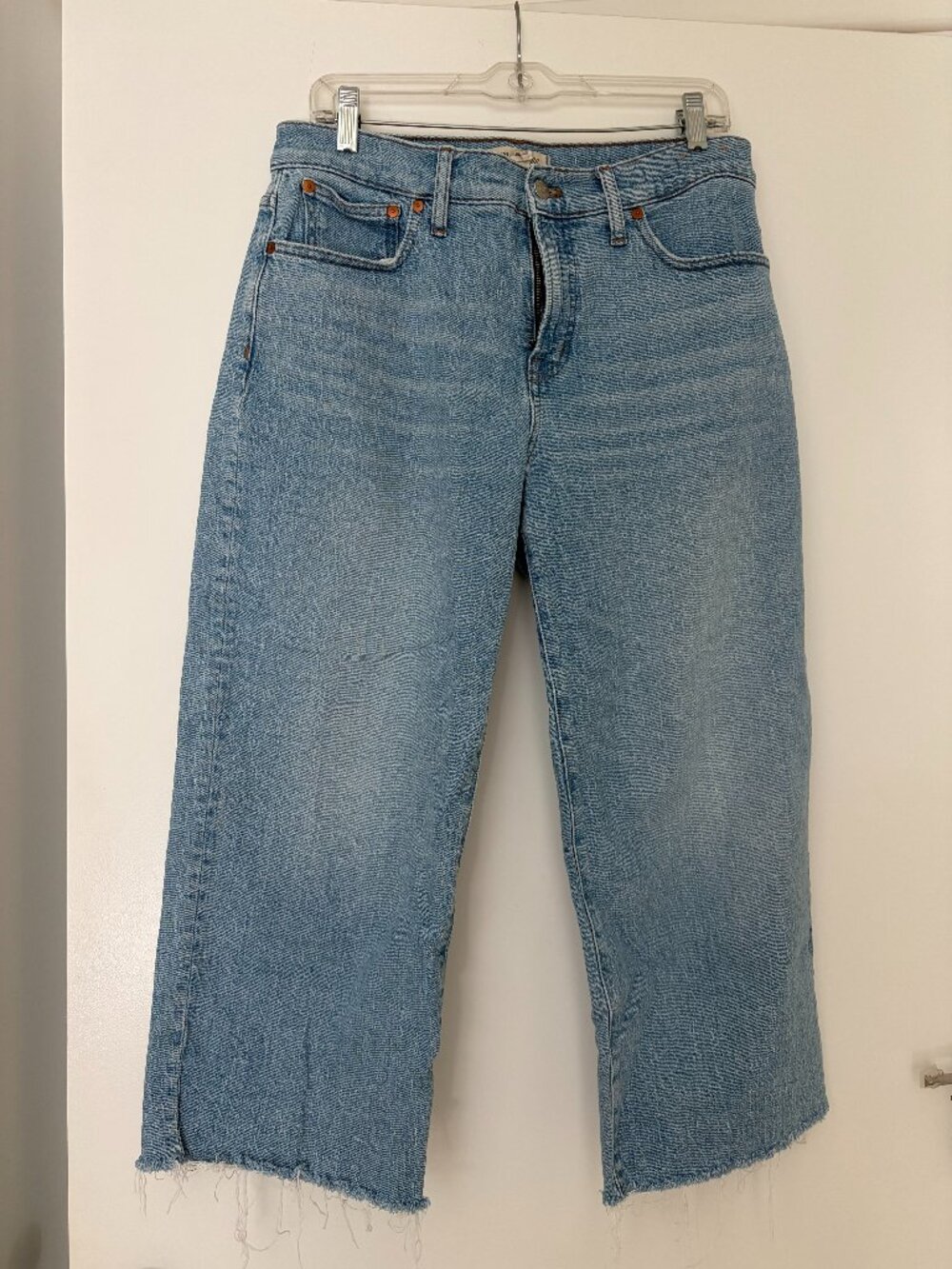 Madwell The Perfect Vintage Wide Leg Crop Jean Light Blue Size 30P